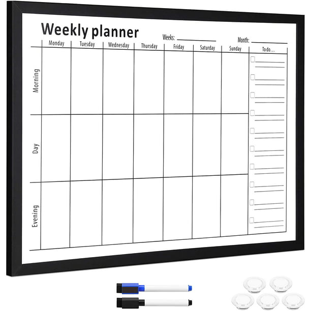 Weekly Planner Organiser Calendar Memo Board Magnetic Reusable Wipeable
